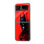 Red Gritty Digital Samsung Z Flip Glass Case image 0
