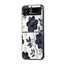 Black Petals Samsung Z Flip Glass Case