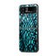 Cyan Grid Samsung Z Flip Glass Case