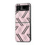 Pink Grid Samsung Z Flip Glass Case