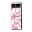 Pink Retro Waves Samsung Z Flip Glass Case