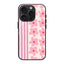 Pink Sakura Stripes Glass Case