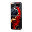 Red-Gold Luxury Marble Samsung Z Flip Glass Case image 0