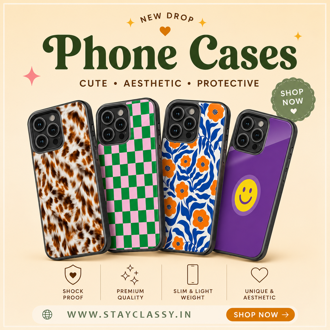 Cute & Aesthetic Phone Cases – Stylish Protection for Every Personality