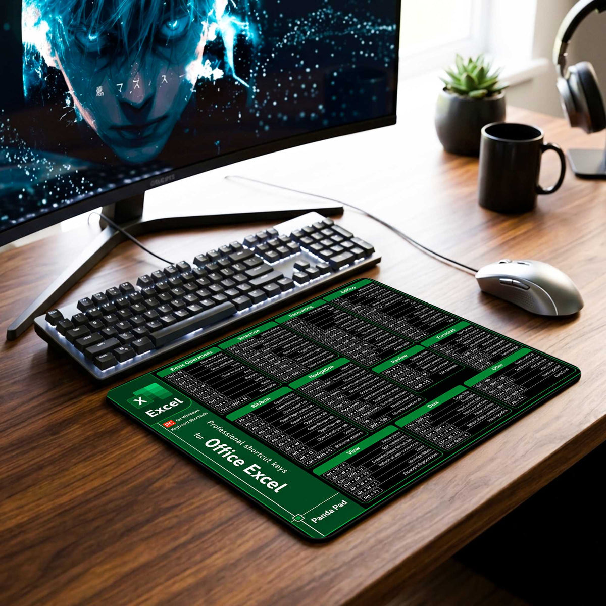 Excel Shortcut Master Desk Mat
