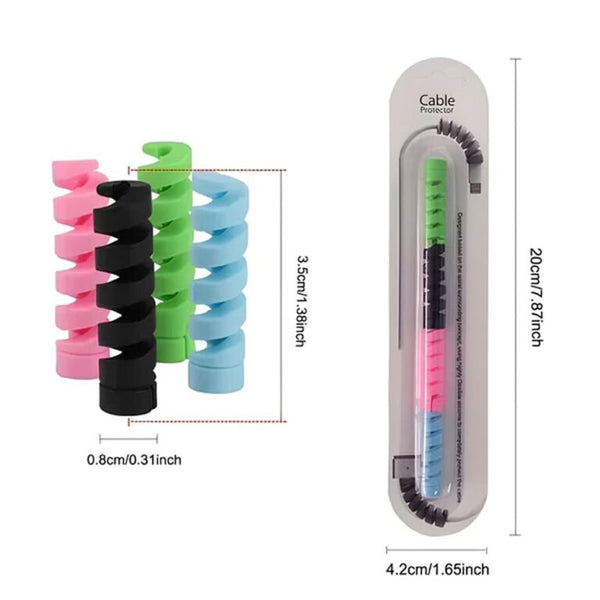 Highly Flexible Silicone Cable Protector(4 pcs)