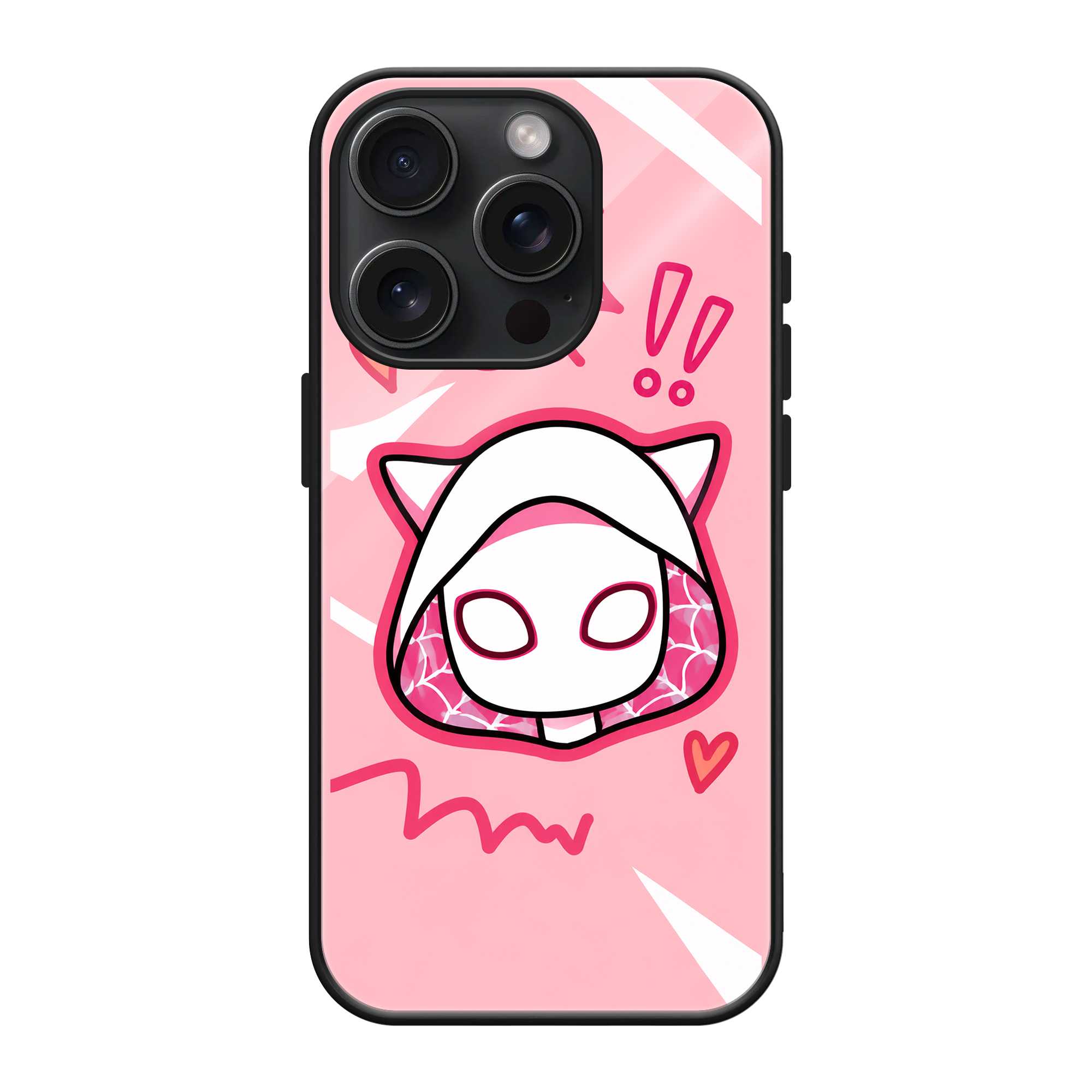 Cute Spider-Gwen Chibi Glass Case