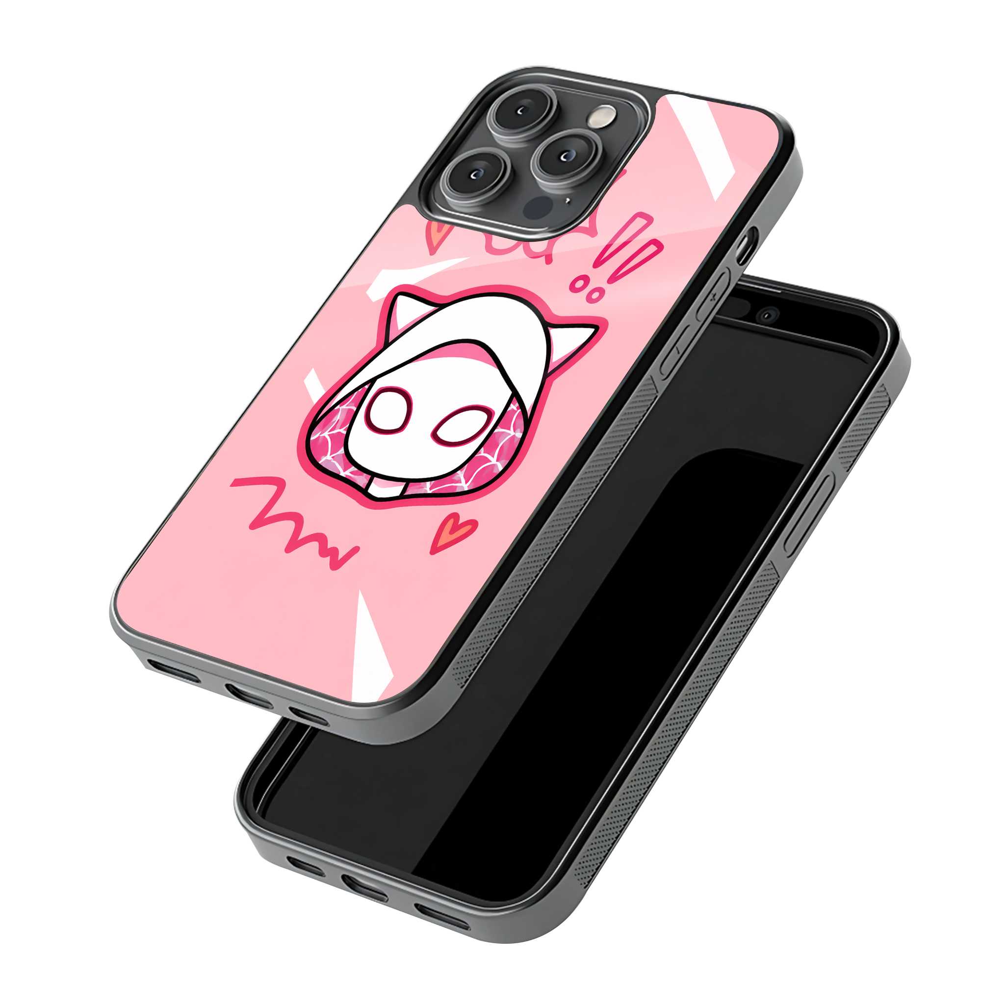 Cute Spider-Gwen Chibi Glass Case