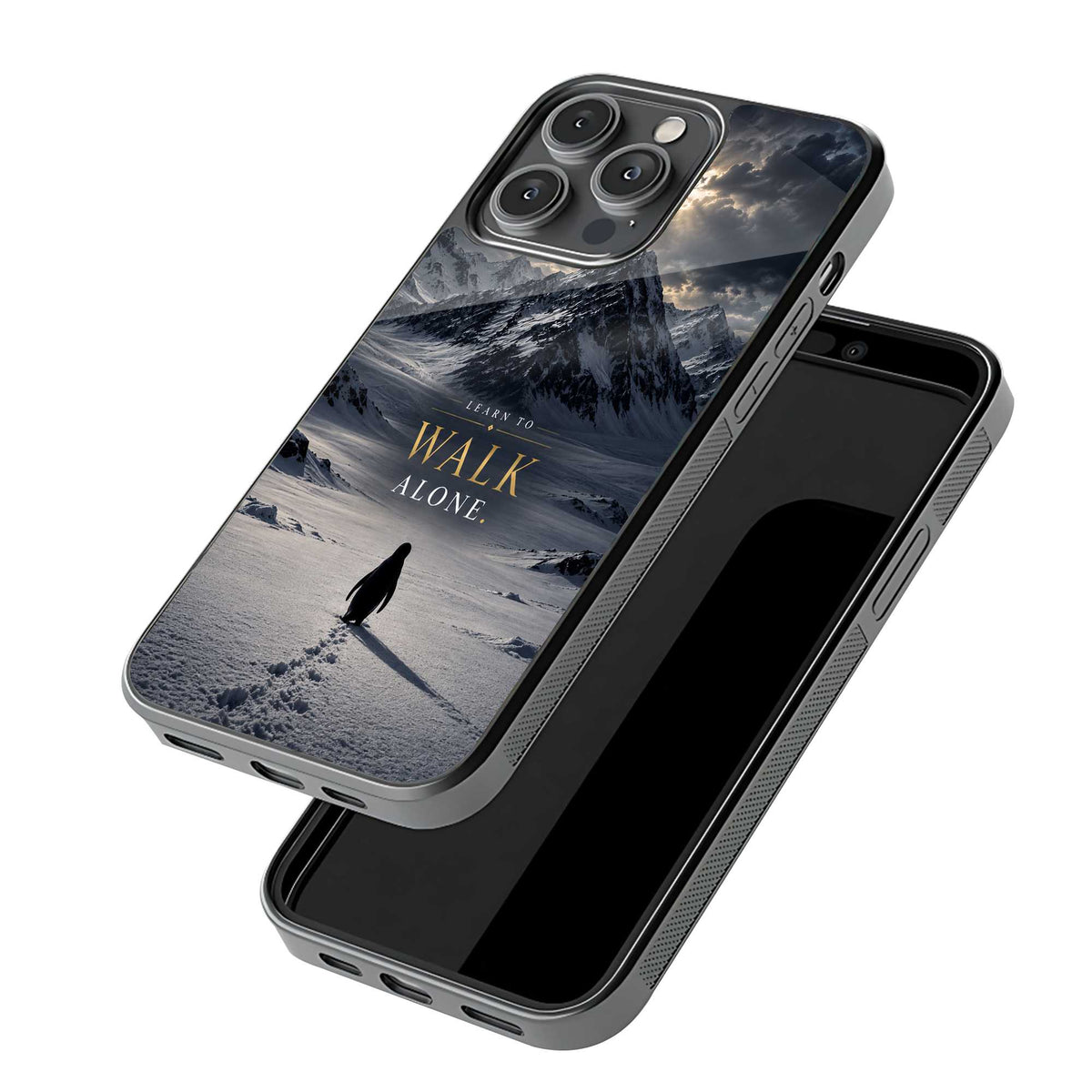 The Alone Penguin Glass Case