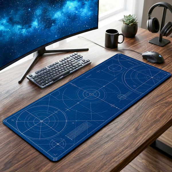Precision Blueprint Desk Mat