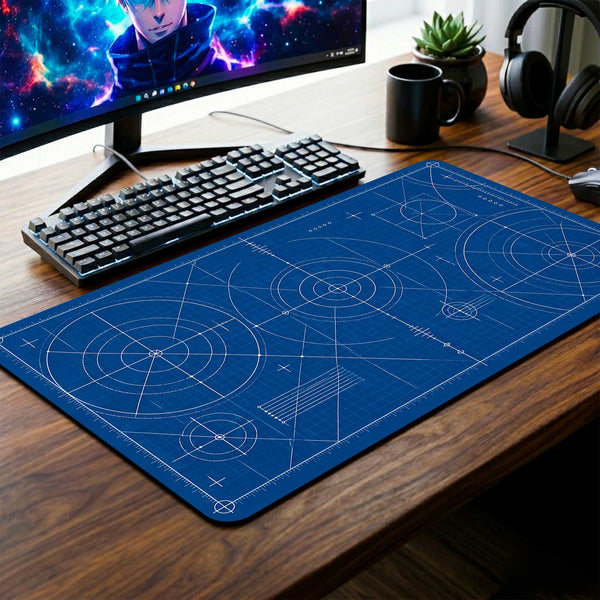 Precision Blueprint Desk Mat