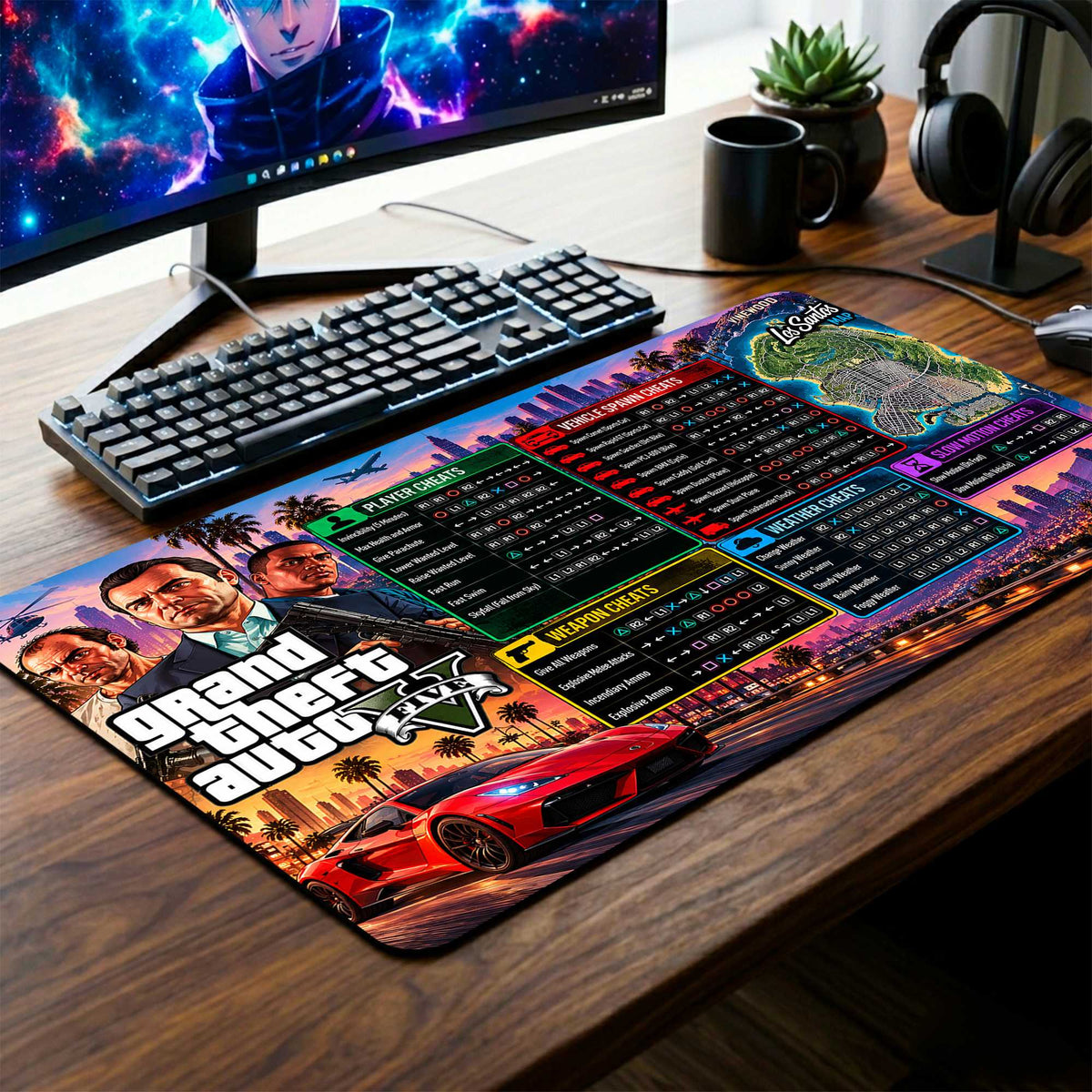 GTA V Cheat Master Desk Mat