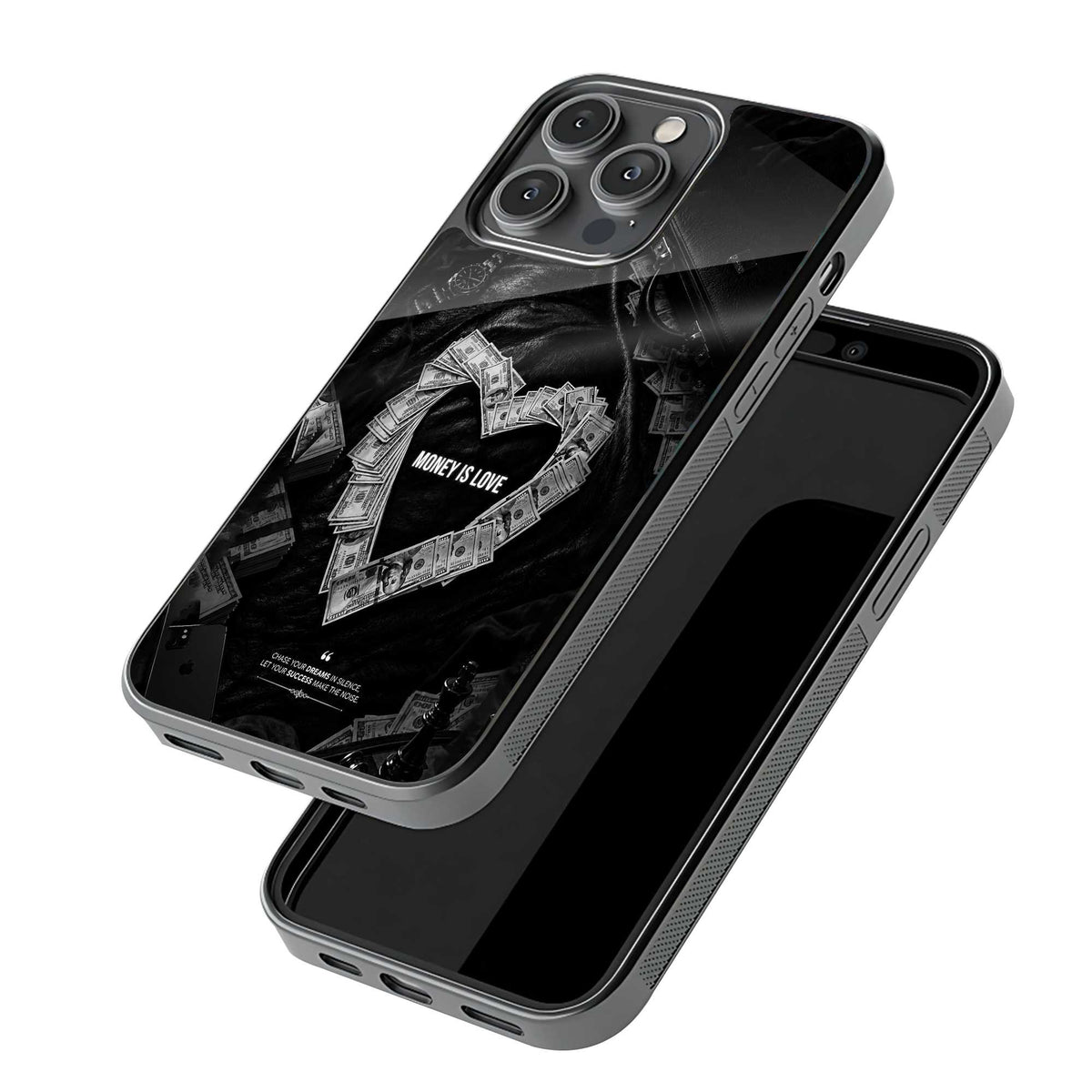 Money Is Love Glass Case