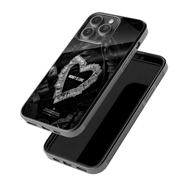 Money Is Love Glass Case