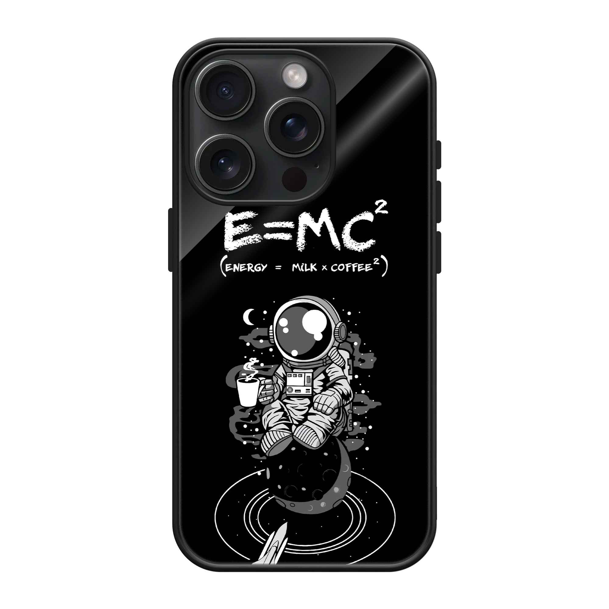 E = MC² Coffee Glass Case