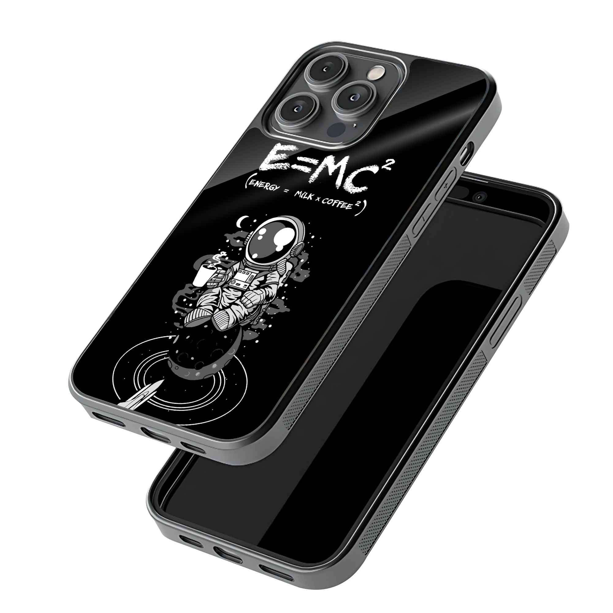 E = MC² Coffee Glass Case