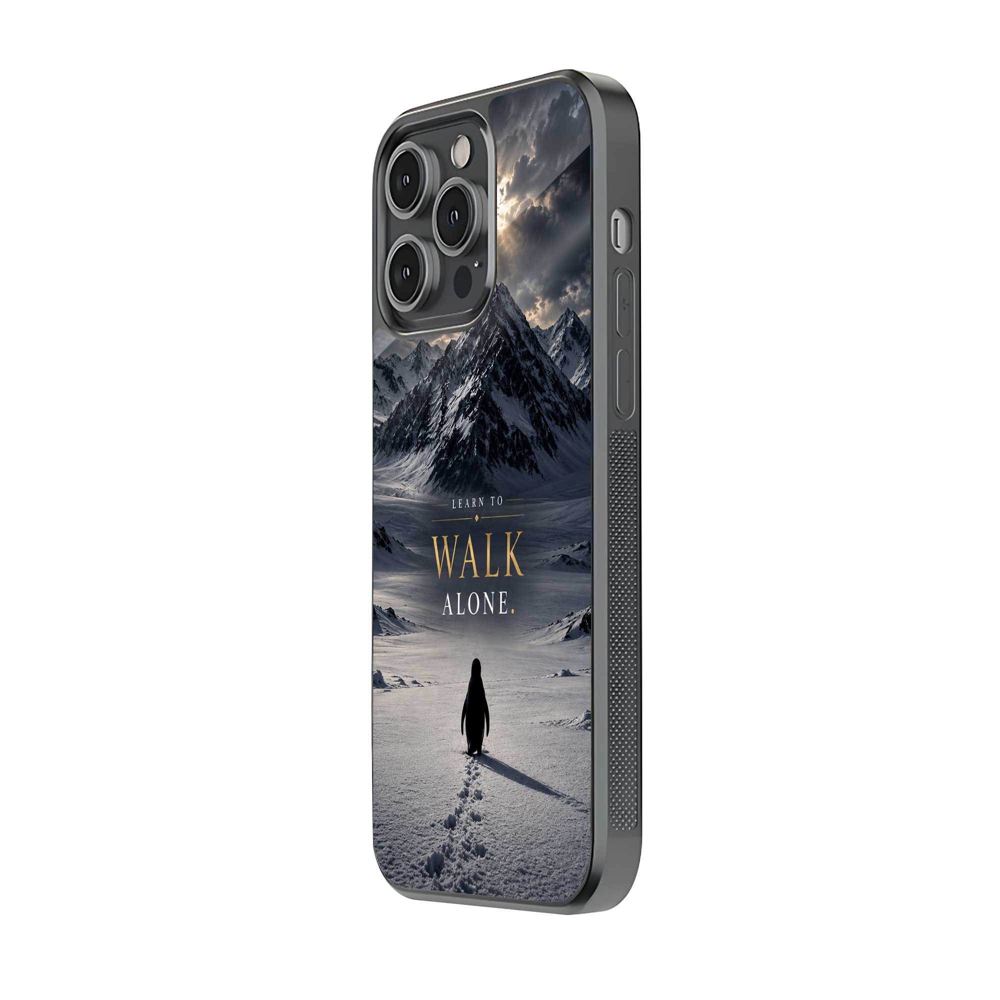 The Alone Penguin Glass Case Secondary image