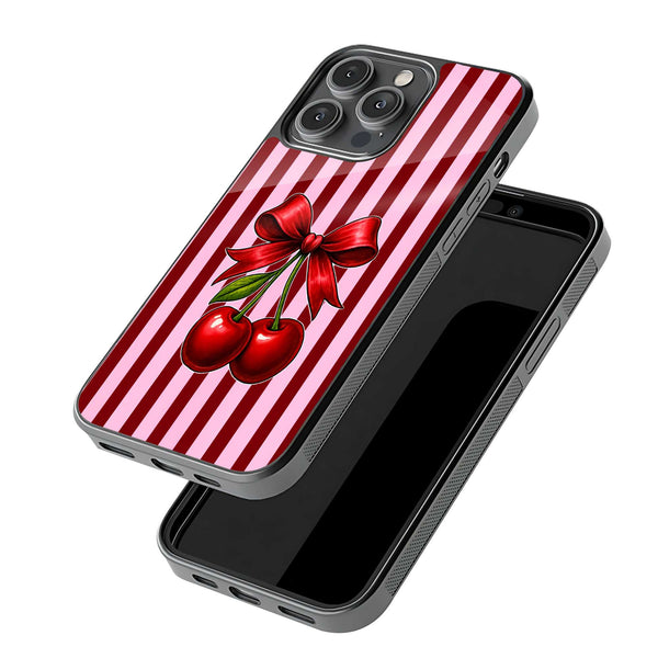 Cherry Bow Glass Case