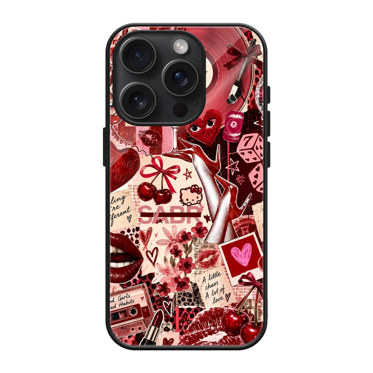 Crimson Rhythm Glass Case Main image