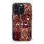Red Shan Rug Collage Glass Name Case image 0