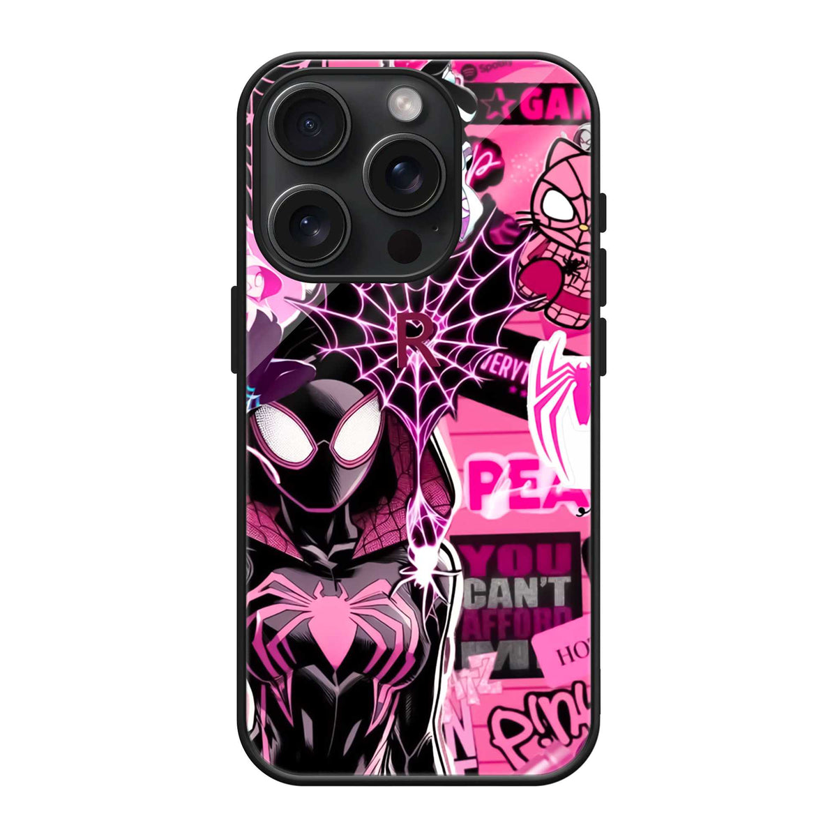 Pink Web Rush Glass Case