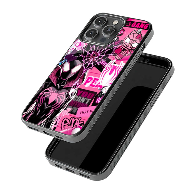 Pink Web Rush Glass Case