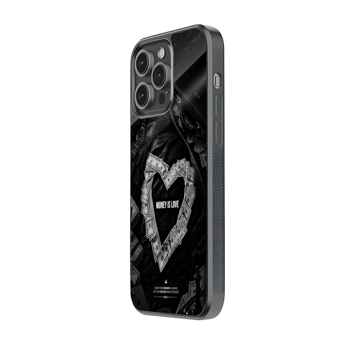 Money Is Love Glass Case