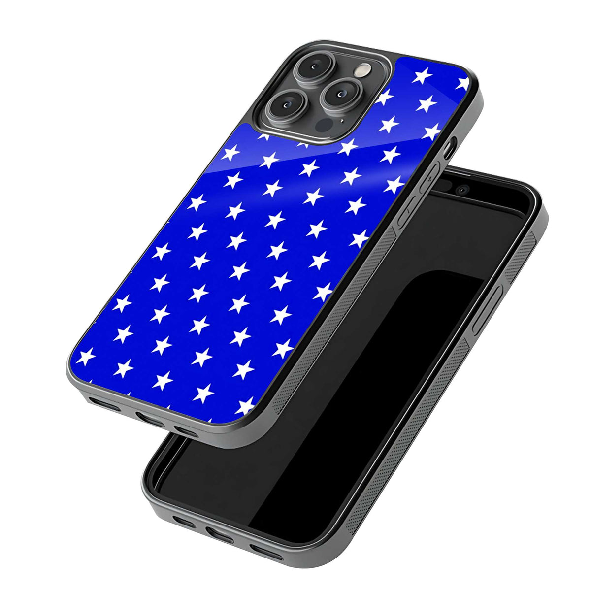 Blue Stars Glass Case