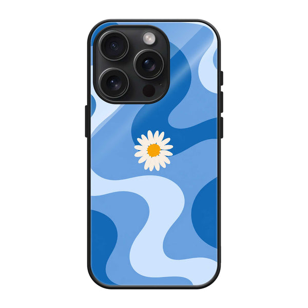 Daisy Blues Glass Case