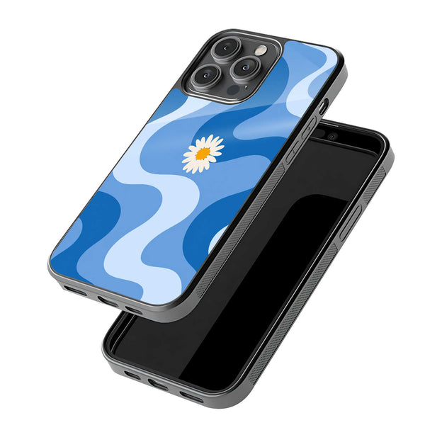Daisy Blues Glass Case
