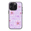 Lavender Bows Glass Case