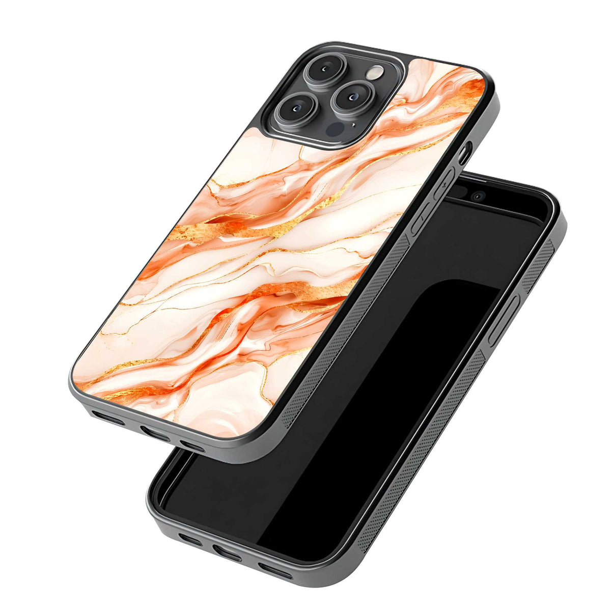 Rose Gold Flow Glass Case