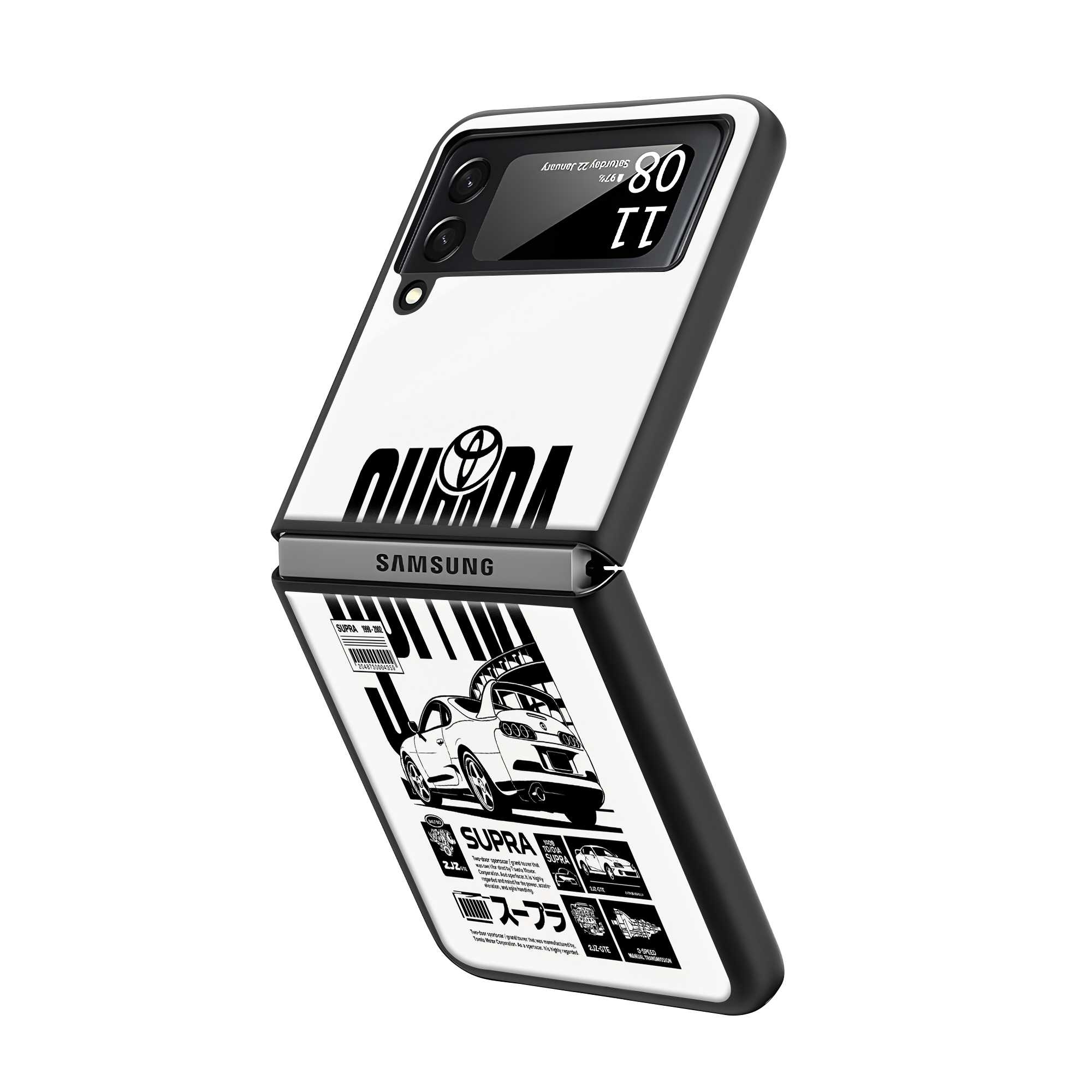 Supra Stats Samsung Z Flip Glass Case Secondary image