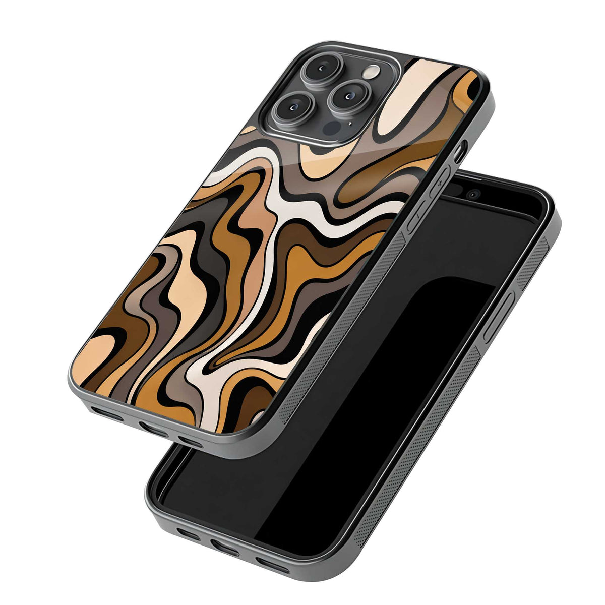 Brown Rhythm Glass Case