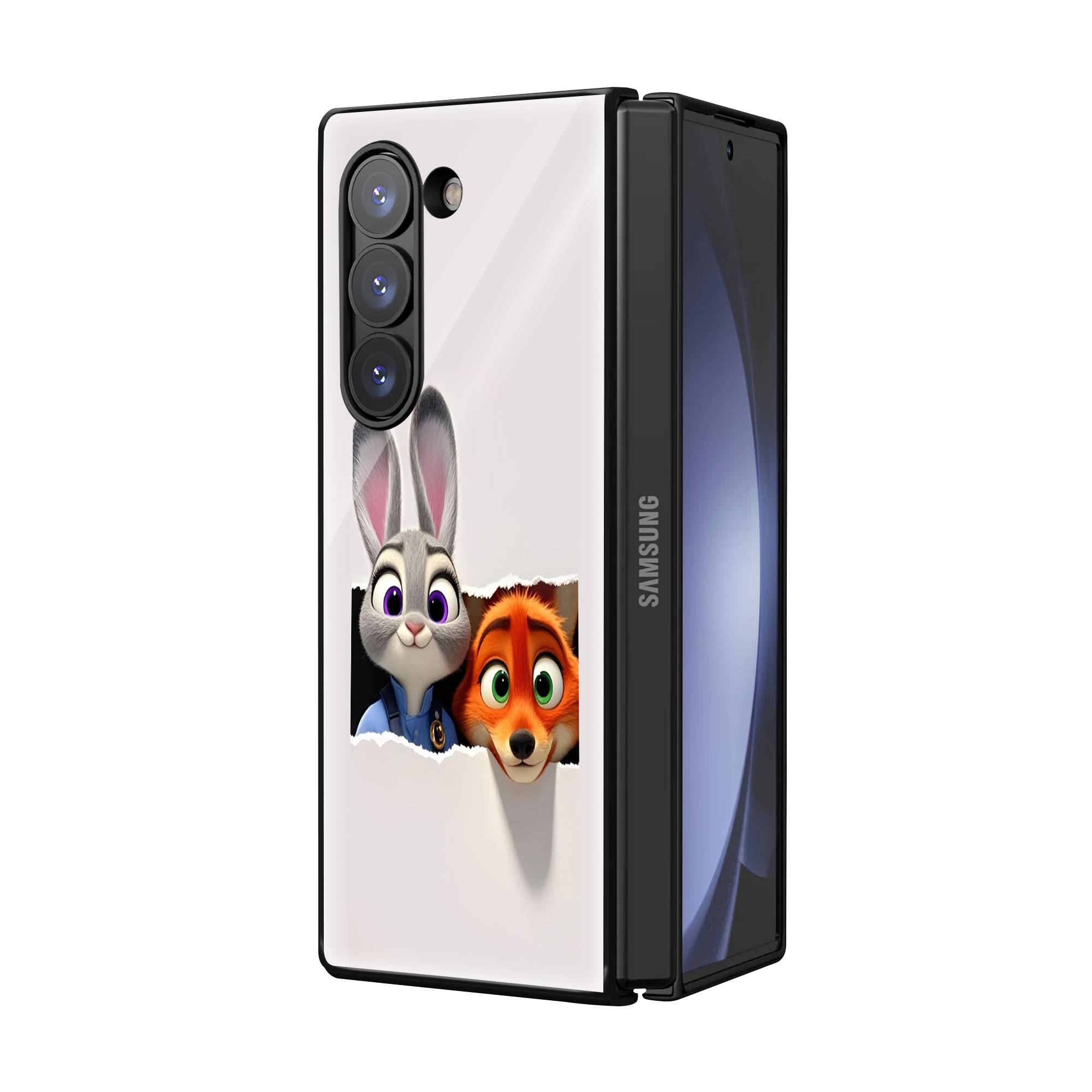 Zootopia Duo Samsung Z Fold Glass Case Secondary image