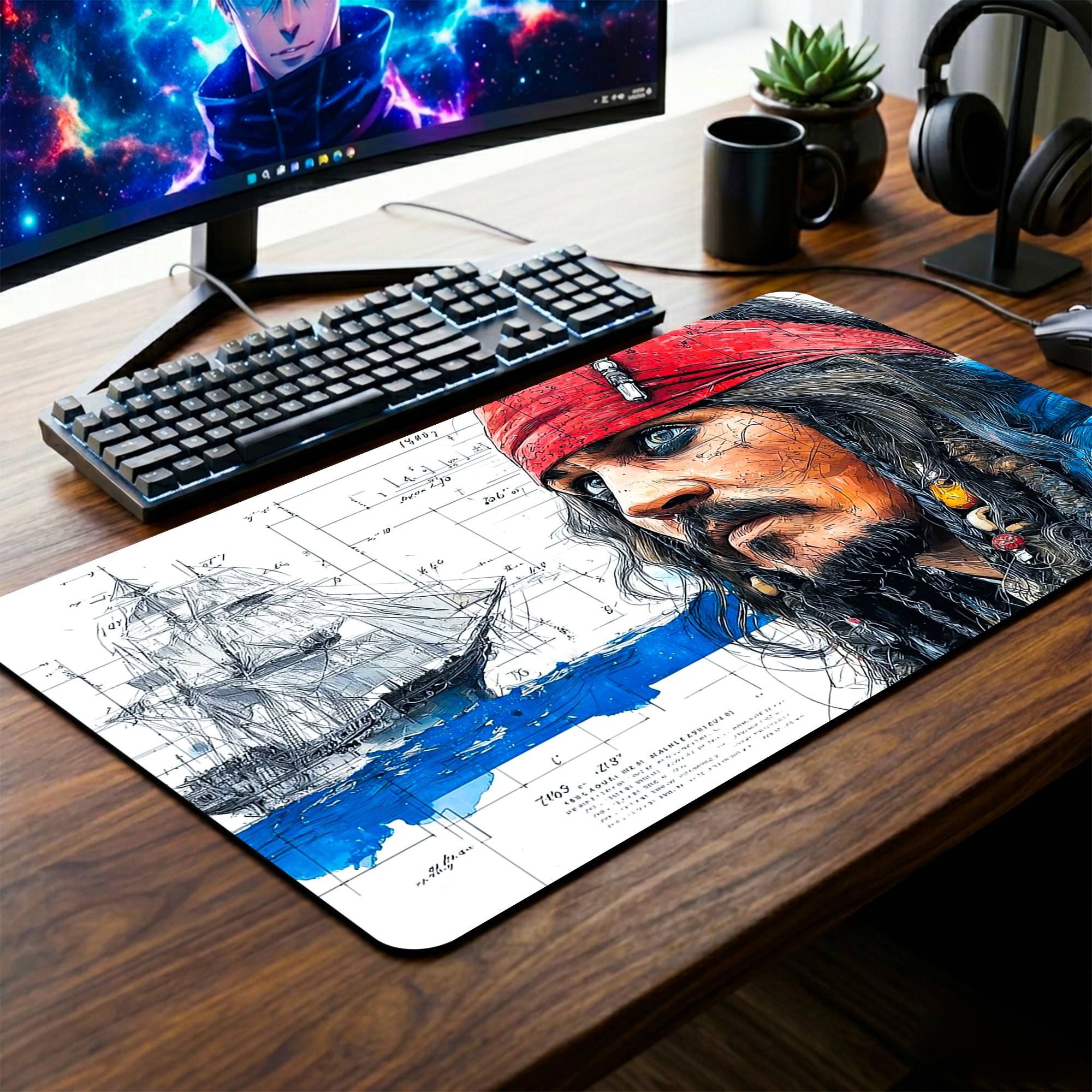 Jack Sparrow Desk Mat - 14 x 23 Inch image