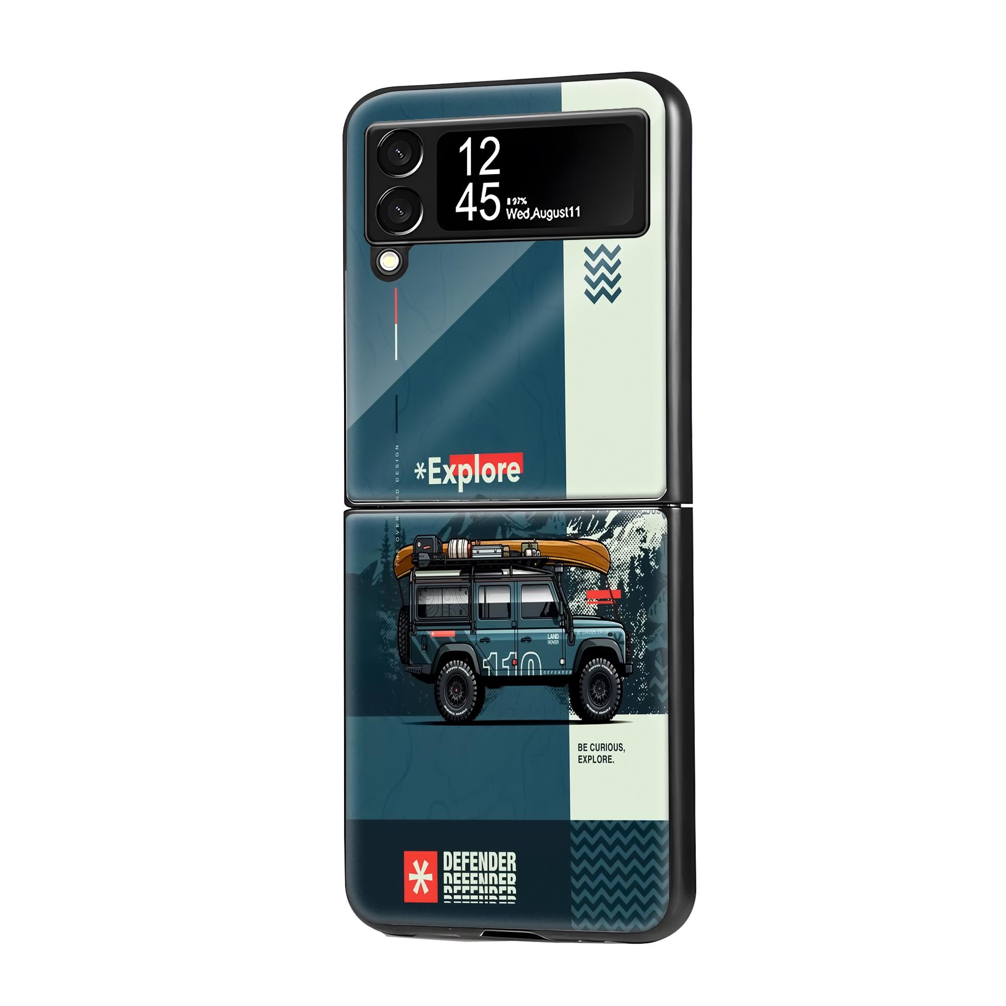 Off-Road Adventure Samsung Z Flip Glass Case image 0 Main image