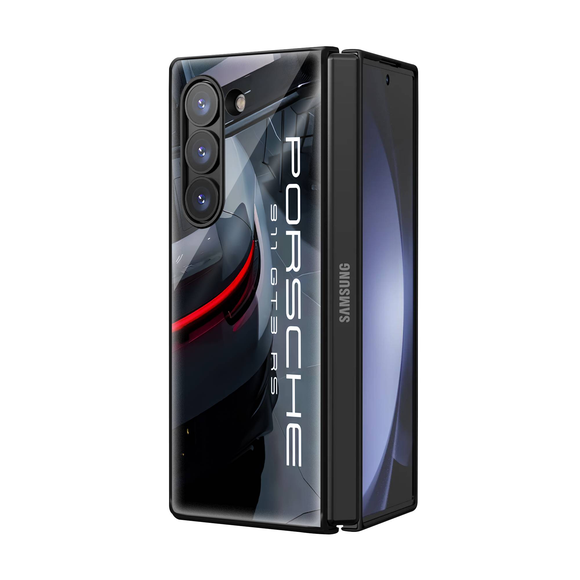 Porsche GT3 Samsung Z Fold Glass Case Secondary image