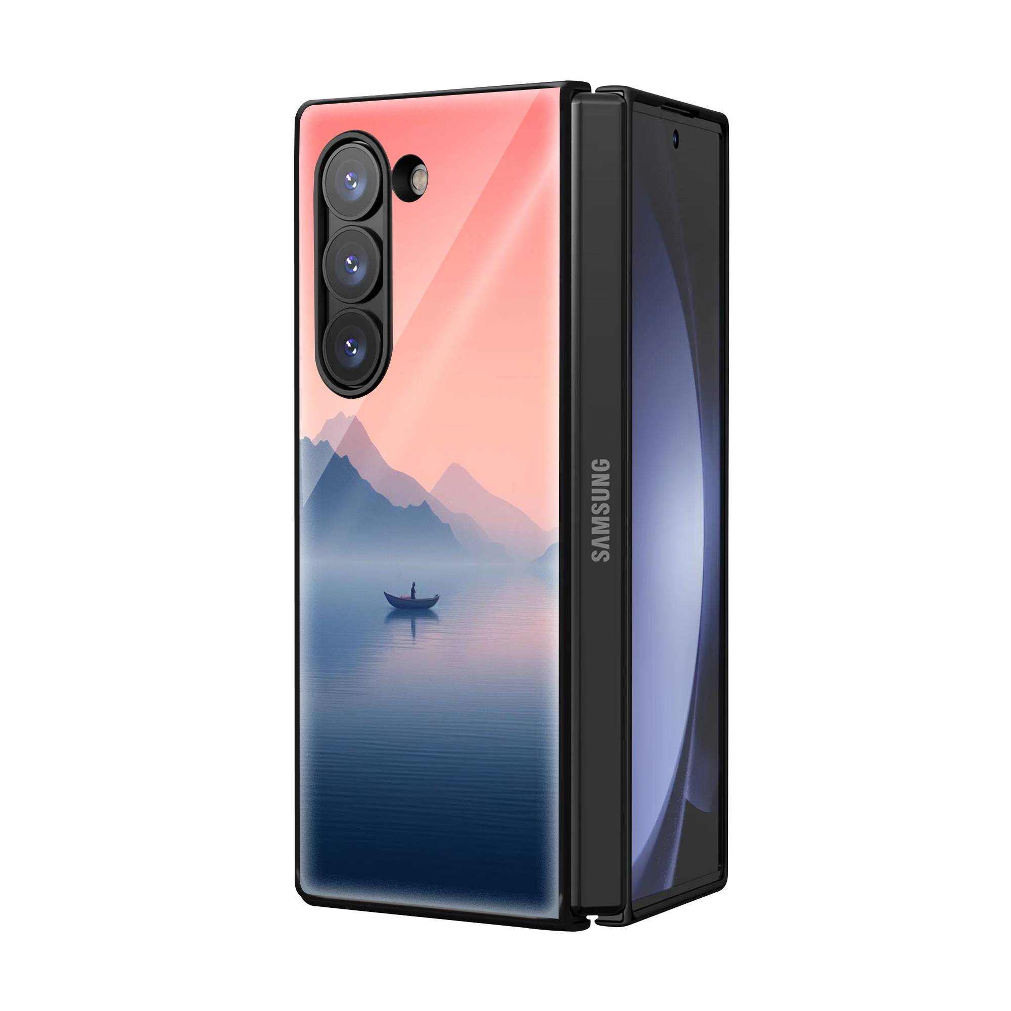 Lake Solitude Samsung Z Fold Glass Case image 1