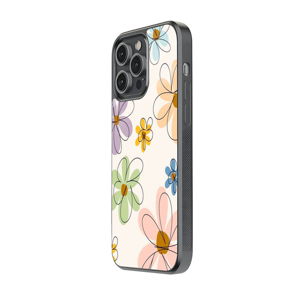 Abstract Floral Glass Case image 1