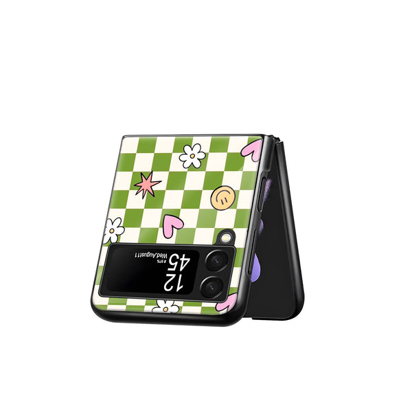 Smiley Squares Samsung Z Flip Glass Case image 2