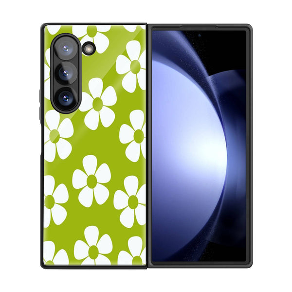 Modern Daisy Samsung Z Fold Glass Case image 2