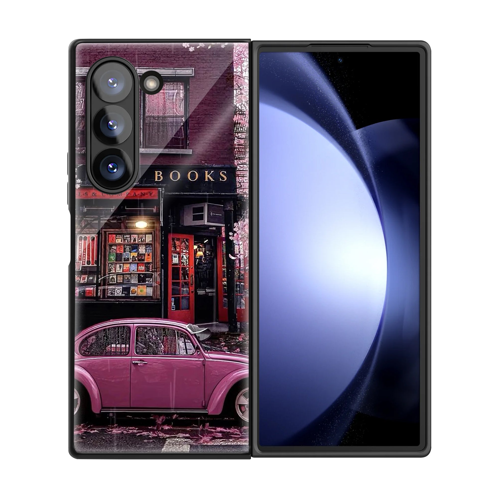Books Shop Samsung Z Fold Glass Case image 2