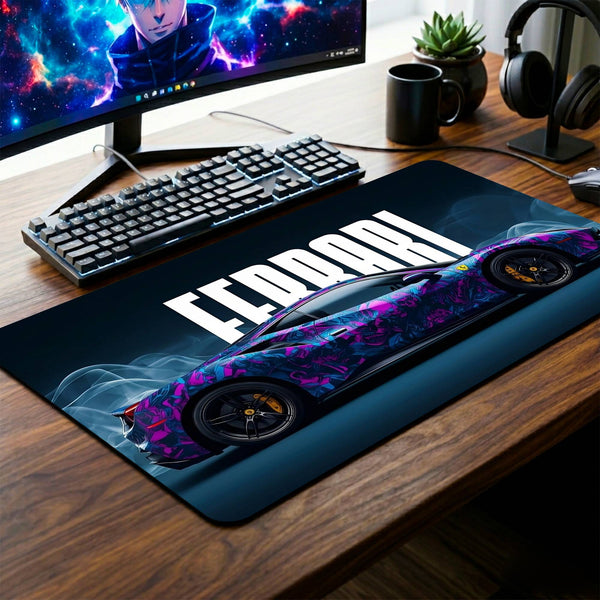 Colorful Ferrari Desk Mat - 14 x 23 Inch image