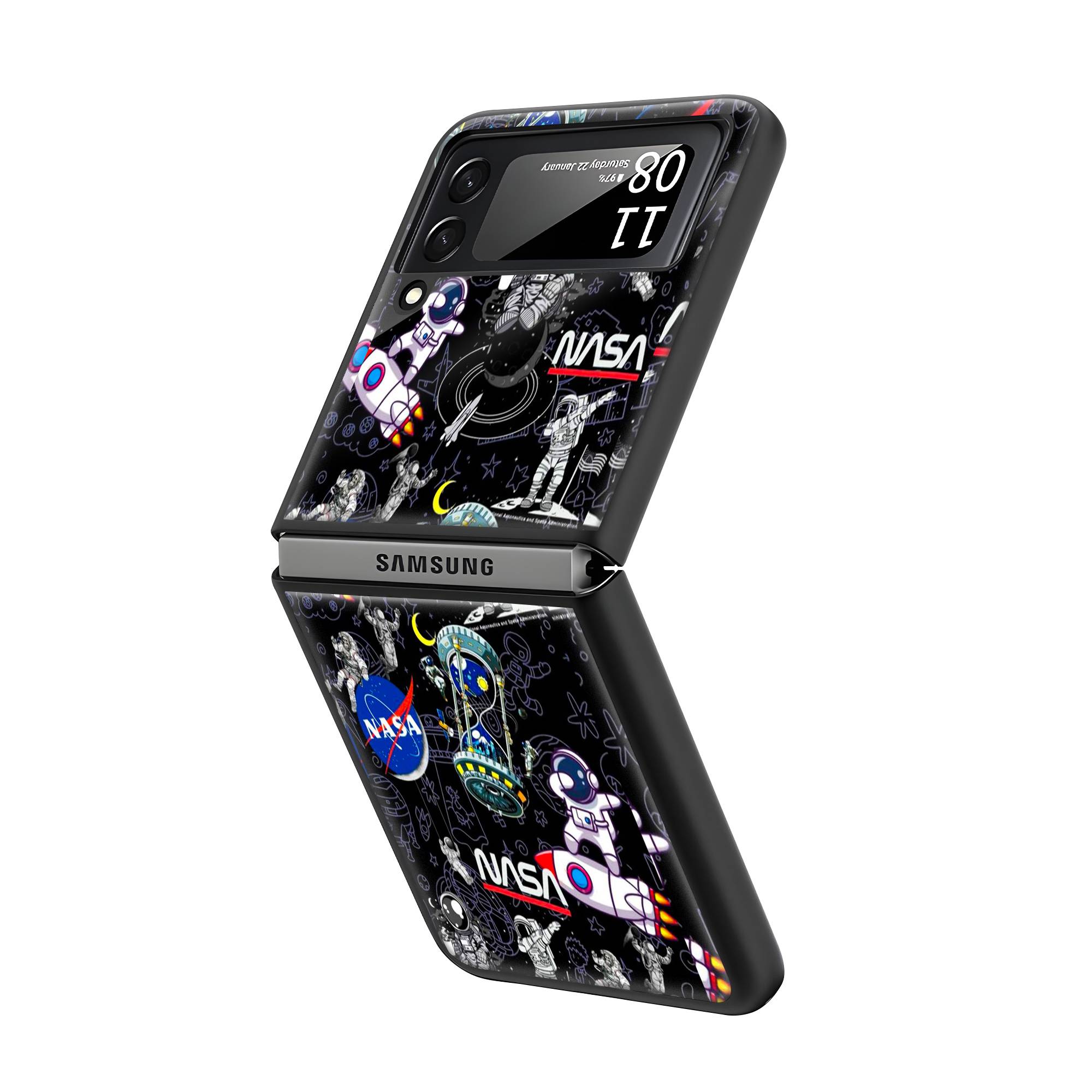 Space Aesthetic Samsung Z Flip Glass Case Secondary image