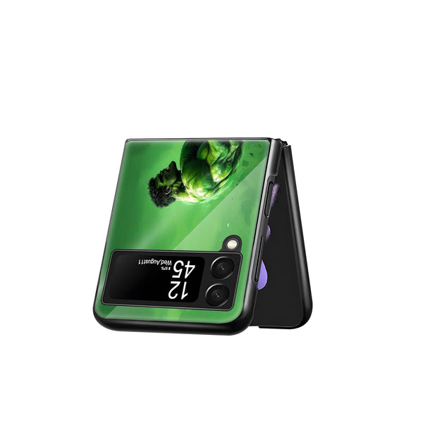 Savage Hulk Samsung Z Flip Glass Case image 2