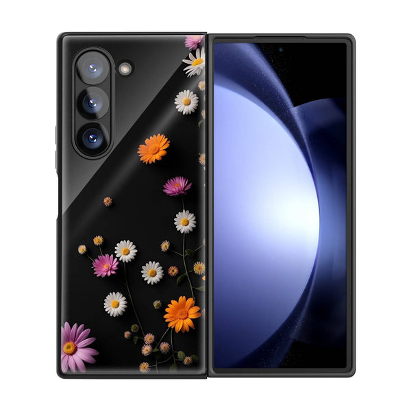 Colorful Flower Samsung Z Fold Glass Case image 2