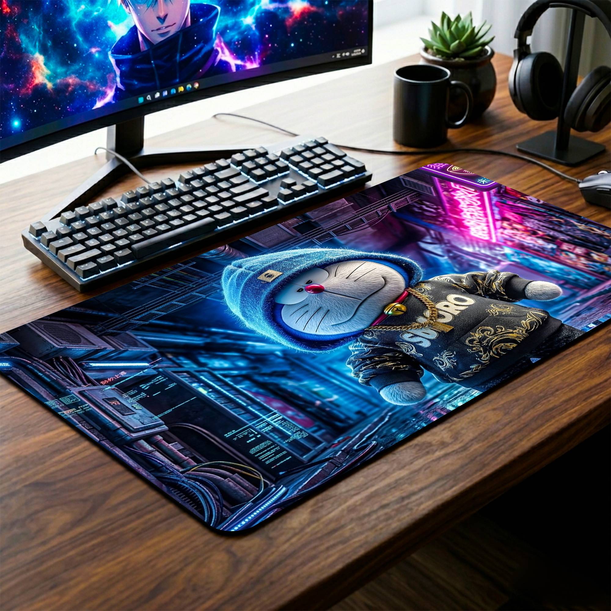 Doraemon Desk Mat - 14 x 23 Inch image