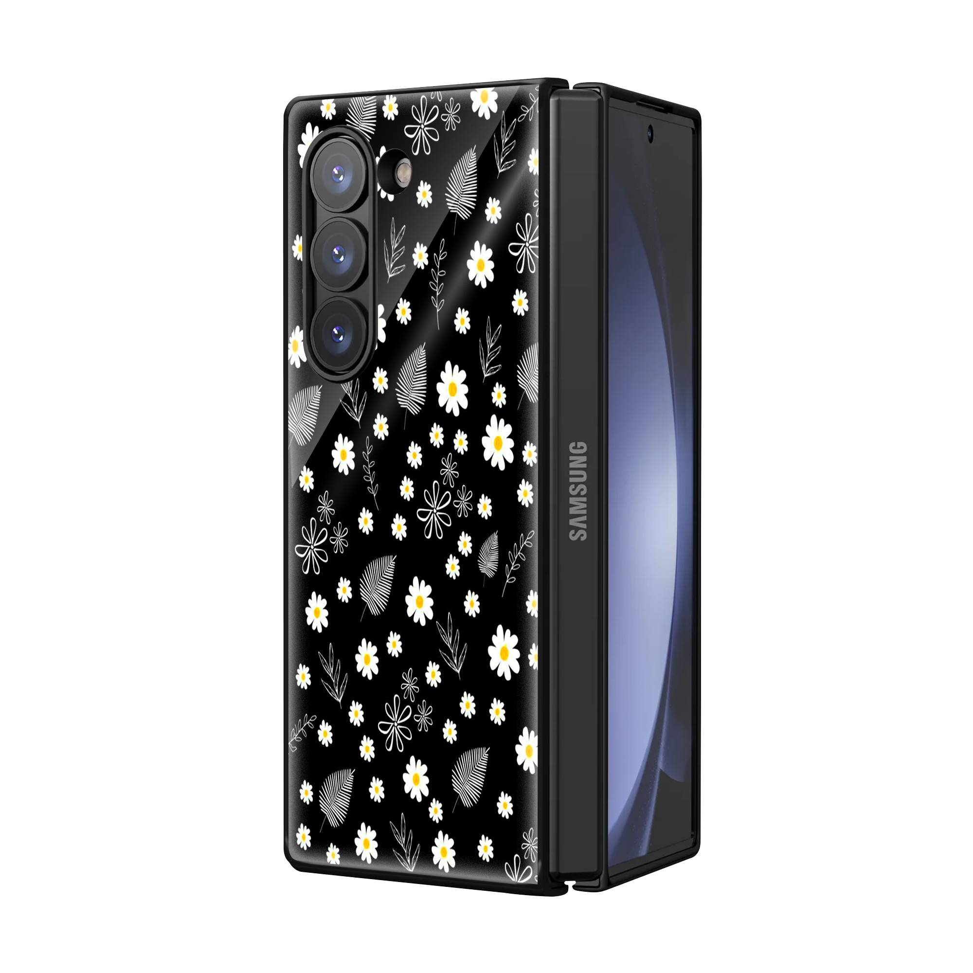 Monochrome Garden Samsung Z Fold Glass Case Secondary image