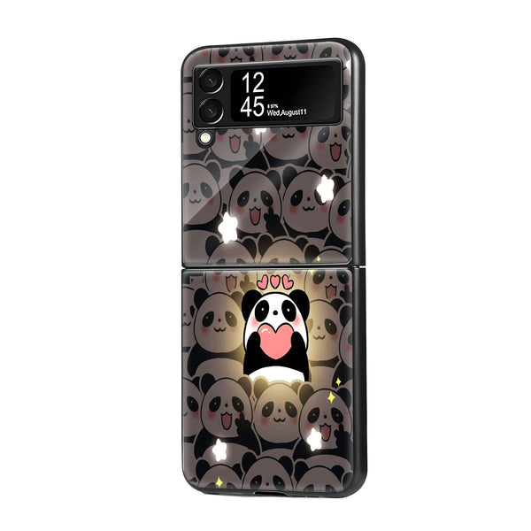 Panda Party Samsung Z Flip Glass Case image 0